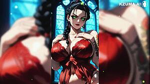 This BBW hentai girl is so naughty and sexy in the cartoon.