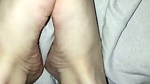 gretala SHOWS OFF her NATURAL BARE FEET without polish in a FETISH VIDEO