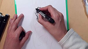 Drawn sexy Latina in latex gets bent over for wild ass action