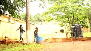 Ever seen a footballer bang a mature woman in an African tourist park? Public deepthroat and quickie caught on cam!