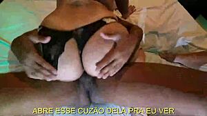 Subtiled cuckold films - husband watches wife FUCKING big thick cock in amateur THREESOME