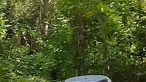 Petite latina explores natural beauty in the mountains with subtle allure