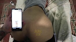 Bebelexxx submits to a footjob and intense doggystyle session.