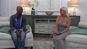 BBC for Payton Hall at AVN - Teasing Black Monster Cock Blowjob and Riding