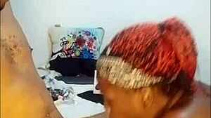 during the holiday this beautiful black slave teases with wet spitting and quickie blowjob. she guesses the fastest cum in mouth ever.