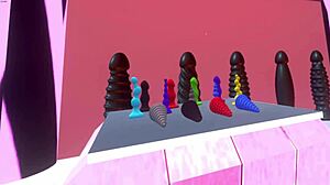 VR session with dildos, beads, and vibrators in immersive play