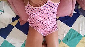 mexican step-cousin flaunts erotic moves before solo play