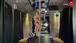 blonde slut gets fucked in lap dance club