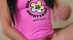 emy angel loves showing off her petite body.