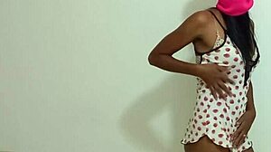 brunette slut meets STEP-BROTHER in dorm for crazy doggystyle sex without condom