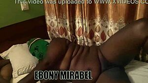 Whoa! Ebony Honey Struggles with a Massive Shaft at Night in Wild Encounter