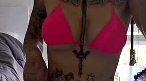 i tried on this micro bikini and it hugged my big tits so tight, melody radford style