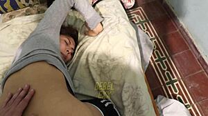 Bebelexxx submits to a footjob and intense doggystyle session.