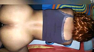 feeling intense pleasure as latina prostitute bends over on balcony in doggystyle