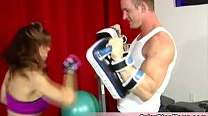 Sporty wife cheats on hubby after finding his secret porn stash