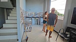 Beautiful Milf Catches Neighbor Stealing Panties, Gets Turned On, Allows Ass Fucking