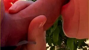 Hot Wife Delivers Amazing Public Blowjob in Daring Outdoor Scene.