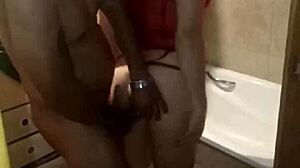 Cheating in Bathtub with Girlfriend’s Naked Friend in Lingerie