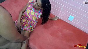 my stepdaughter begs for anal and i give it to her hard