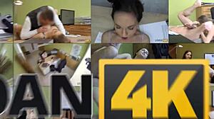 that curly haired brunette is sucking at the gloryhole like a pro