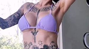 i tried on this micro bikini and it hugged my big tits so tight, melody radford style