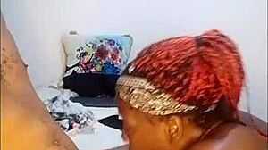 during the holiday this beautiful black slave teases with wet spitting and quickie blowjob. she guesses the fastest cum in mouth ever.