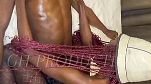 Real African Couple's Intimate Foreplay Session