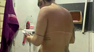 Video calling neighbor while husband watches soccer game