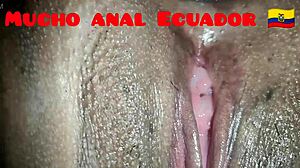 Lick that big ass and wet vagina of my Ecuadorian wife bent over on all fours in doggystyle action!