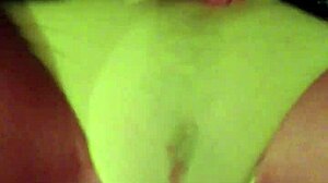 Milf in yellow panties moans as she's fingered deeply 😍