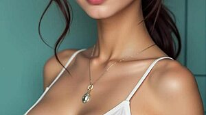 elegant thai beauty in lingerie and dress shows big natural tits