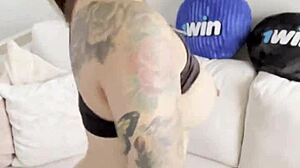 Cedella kors oils up body and masturbates solo