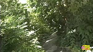 Two Hot Blondes in Lesbian Sex with Toy Near Pool