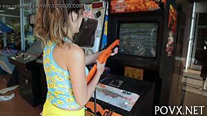 Zoe Foxx feels intense pleasure in rough POV fucking and blowjob