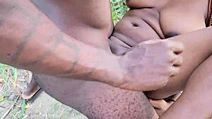 moaning wet pussy quickie with juicy neighbor outside