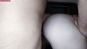 Hotwife's moans drive wild cuckold licking session