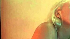 blonde milf grinding on webcam at home