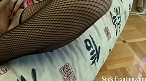 little pervert sniffs stinky socks and toes