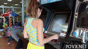 Zoe Foxx feels intense pleasure in rough POV fucking and blowjob