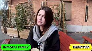 felicia vinas' hungarian ass devours cock and cum in budapest, wow!