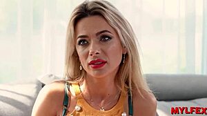 Hey, sieh dir diese europäische MILF an, die für Ehemanns dreckiges Geld bezahlt?