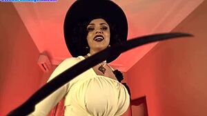 beautiful curvy brunette babe in heels and shoes gets horny and rubs her pussy in high definition solo scene