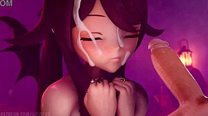 Hu Tao's tempting deal with monster cock blowjob