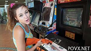 Zoe Foxx feels intense pleasure in rough POV fucking and blowjob