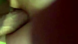 Massive cock slams tight French brunette milf ass hard!