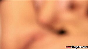 classy european babe toys her big tits and asshole in lingerie!