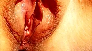 maturemons sexy mature wife shows shaved pussy lips and gaping hole in homemade video