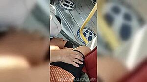 Mature Woman with Big Ass Wearing Leggings on the Street