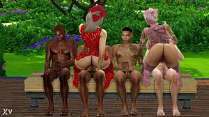 Brigitte and Brianna join a group activity.