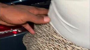 Amateur big ass girl tries deepthroat and submissive kissing in her first time homemade casting session